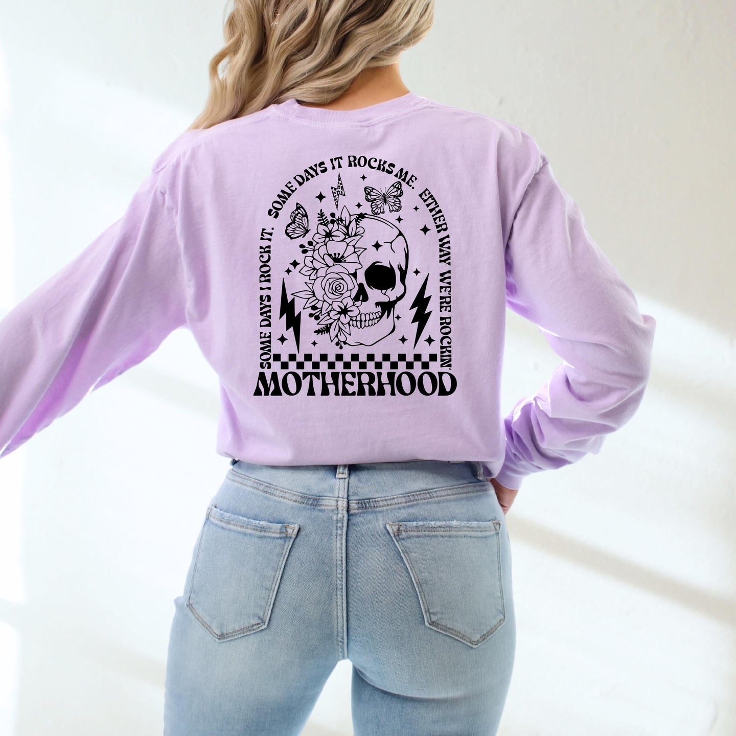 Rocking Motherhood Comfort Colors Sweater pull over crew neck mom sweater funny saying